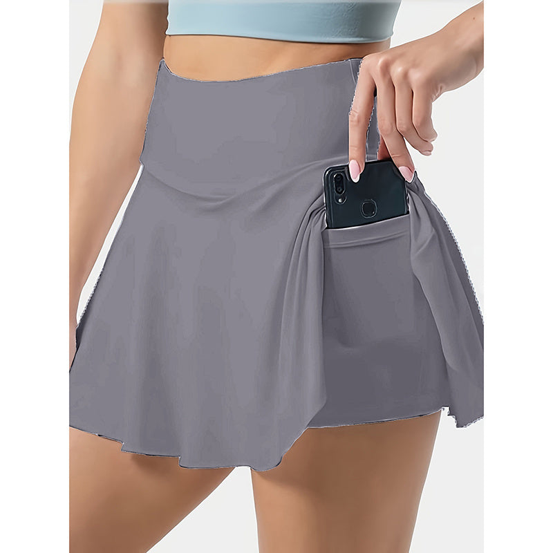 Women Tennis Skirt Golf Skorts Athletic High Waisted With Pockets Inner Shorts Sport Workout