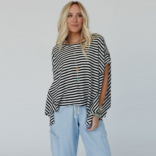 Women's Round Neck Short-sleeved Pullover