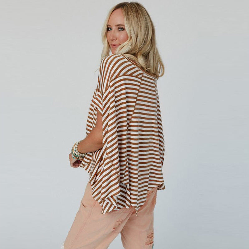 Women's Round Neck Short-sleeved Pullover