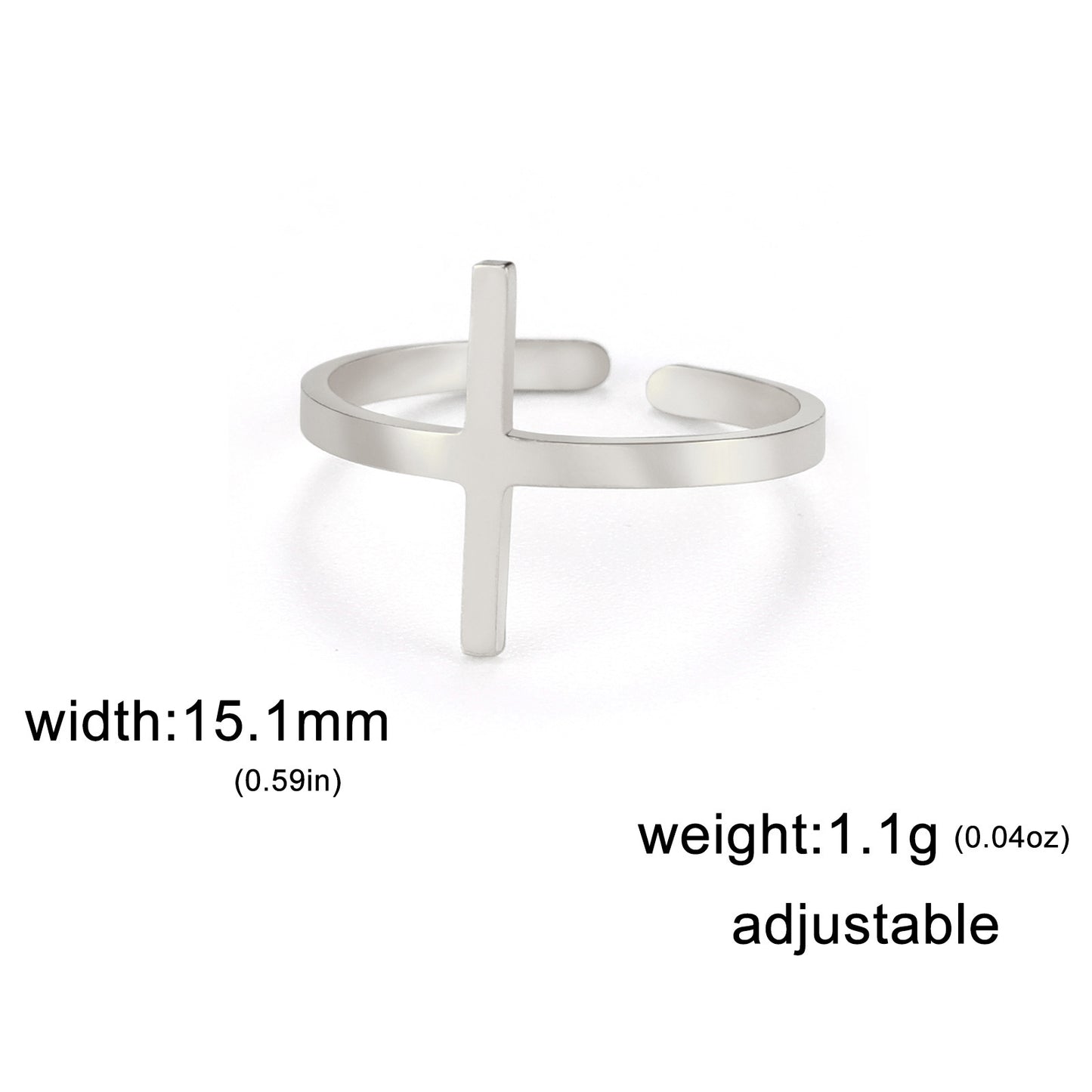 Fashion Minimalist Women's Cross Open Ring